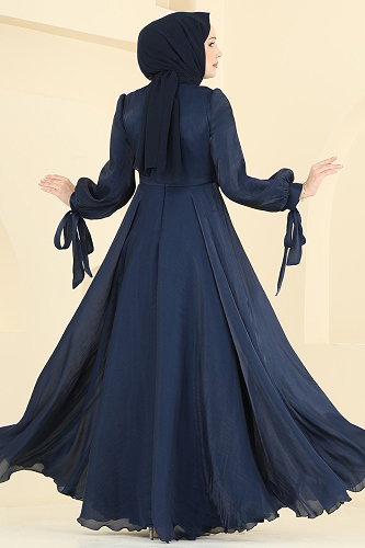 moda selvim Toka Detaylı Janjan Abiye 2855ELC1143 Laci - Thumbnail