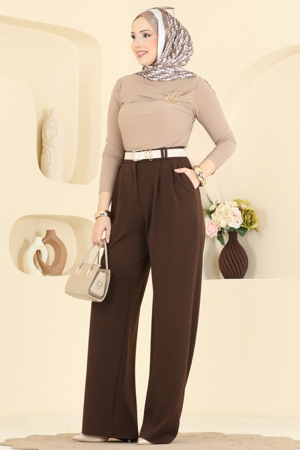 Modaselvim Bluz ve Gömlek Toka Detaylı Sandy Bluz 225BO429 Vizyon