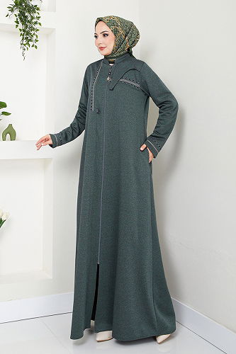 moda selvim Topcoat 0003HMY948-M Khaki - Thumbnail