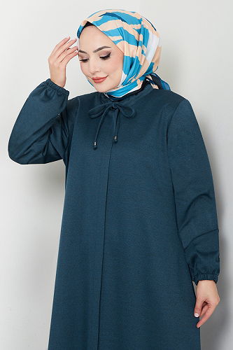 moda selvim Topcoat 0132HMY948-M Petroleum - Thumbnail