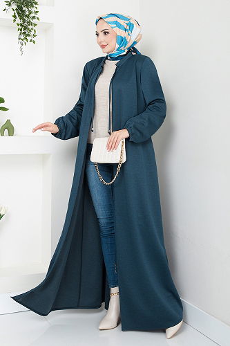 moda selvim Topcoat 0132HMY948-M Petroleum - Thumbnail