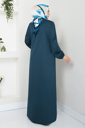 moda selvim Topcoat 0132HMY948-M Petroleum - Thumbnail