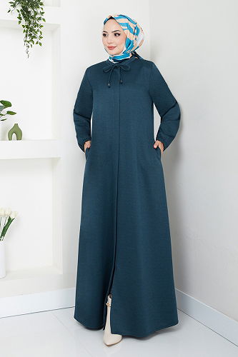 moda selvim Topcoat 0132HMY948-M Petroleum - Thumbnail