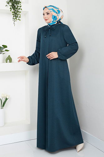 moda selvim معطف بترولي 0132HMY948-M - Thumbnail