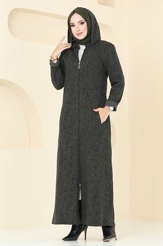 moda selvim Topcoat 1904ZNN863 Khaki - Thumbnail