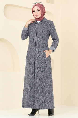 moda selvim Topcoat 1904ZNN863 Navy Blue - Thumbnail