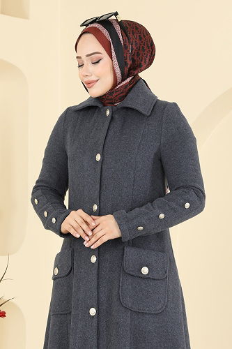 moda selvim Topcoat 1983TRT545 Anthracite - Thumbnail