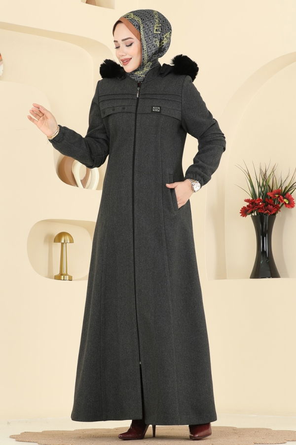 Modaselvim معطف / مانطو معطف رمادي غامق 2076OZT1013