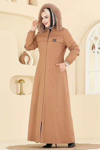 moda selvim Topcoat 2076OZT1013 Tan - Thumbnail