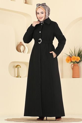 moda selvim Topcoat 2078OZT1013 Black - Thumbnail