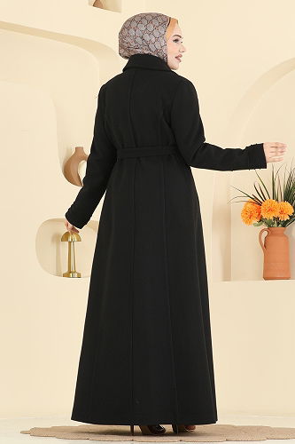 moda selvim Topcoat 2078OZT1013 Black - Thumbnail