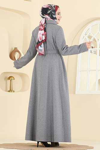 moda selvim Topcoat 2078OZT1013 Gray - Thumbnail