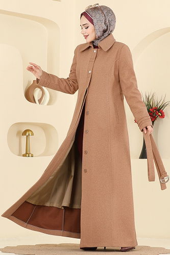 moda selvim Topcoat 2078OZT1013 Tan - Thumbnail