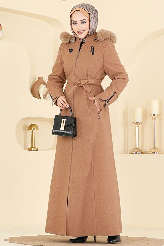 moda selvim Topcoat 2080OZT1013 Tan - Thumbnail