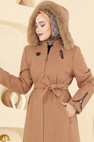 moda selvim Topcoat 2080OZT1013 Tan - Thumbnail