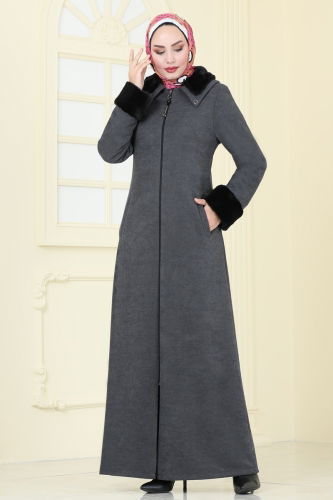 moda selvim Topcoat 2195EDM718 Anthracite - Thumbnail