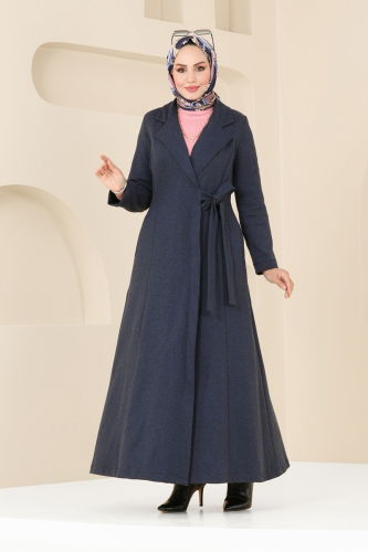 moda selvim Topcoat 2539SL432 Navy Blue - Thumbnail