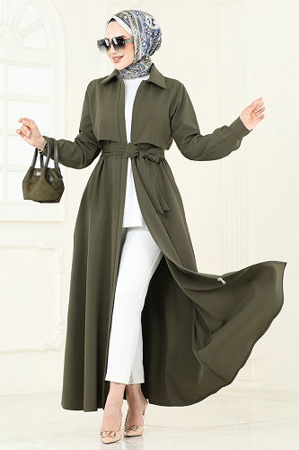 moda selvim Topcoat 2630SL432 Khaki - Thumbnail