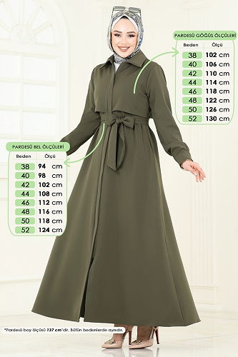 moda selvim Topcoat 2630SL432 Khaki - Thumbnail