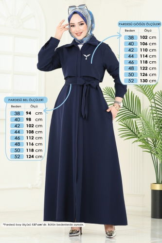 moda selvim Topcoat 2630SL432 Navy Blue - Thumbnail