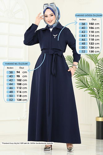 moda selvim Topcoat 2630SL432 Navy Blue - Thumbnail