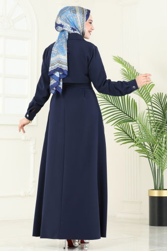 moda selvim معطف كحلي 2630SL432 - Thumbnail