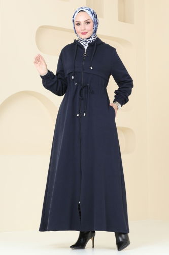 moda selvim Topcoat 293DVL817 Navy Blue - Thumbnail