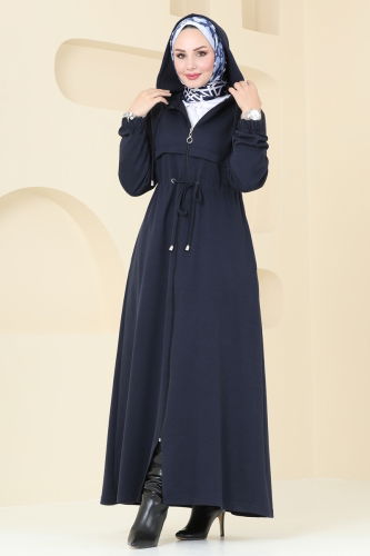 moda selvim Topcoat 293DVL817 Navy Blue - Thumbnail