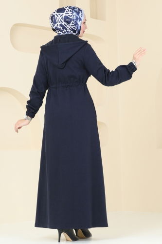 moda selvim Topcoat 293DVL817 Navy Blue - Thumbnail