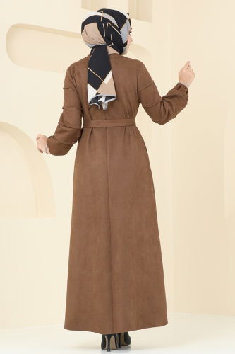 moda selvim Topcoat 6616YG95 Brown - Thumbnail