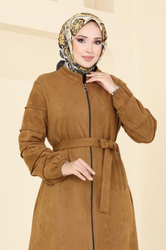 moda selvim Topcoat 6616YG95 Tan - Thumbnail