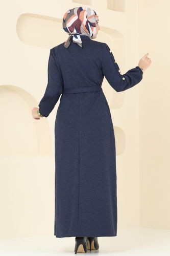 moda selvim Topcoat PL9094 Navy Blue - Thumbnail