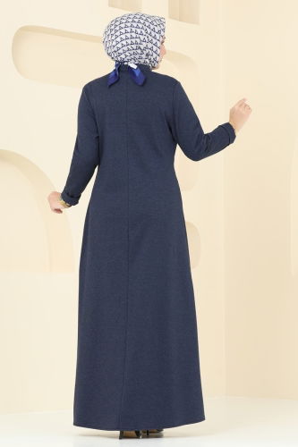 moda selvim Topcoat PL9096 Navy Blue - Thumbnail