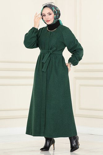 moda selvim 2048BG354 الزيتي ستره شتويه - Thumbnail