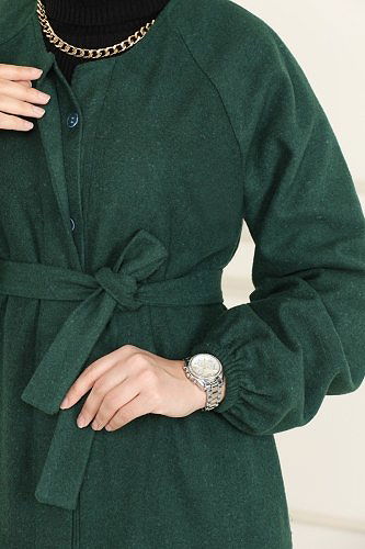 moda selvim 2048BG354 الزيتي ستره شتويه - Thumbnail