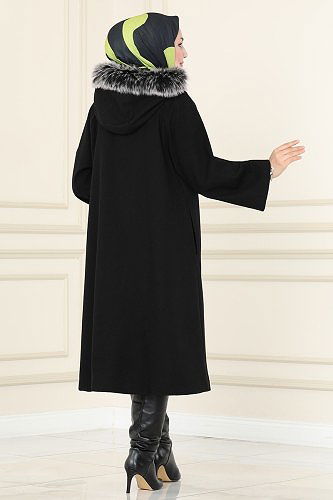 moda selvim 2052KTR750 اسود ستره شتويه - Thumbnail