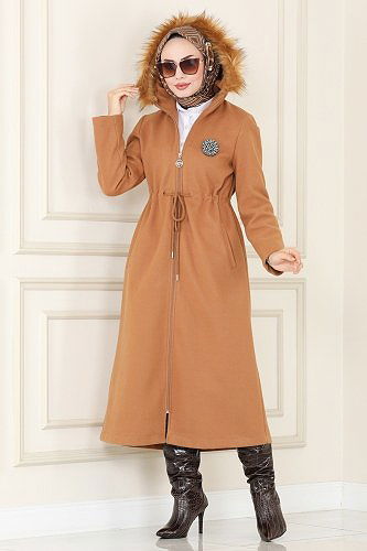 moda selvim 2304MRK805 رملي ستره شتويه - Thumbnail