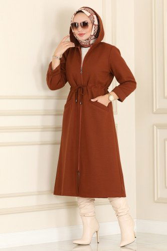moda selvim 5947BSK463 طيني ستره شتويه - Thumbnail