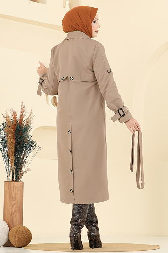 moda selvim Trenchcoat 040OZT1013 Vision - Thumbnail