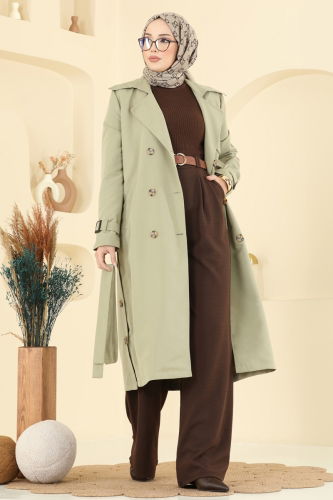 O.Z.T. - Trenchcoat 042OZT1013 Almond Green