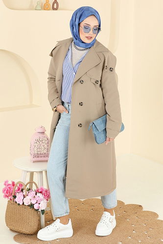 moda selvim ترانشكوت بيج 043OZT1013 - Thumbnail