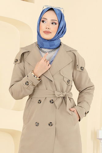 moda selvim ترانشكوت بيج 043OZT1013 - Thumbnail