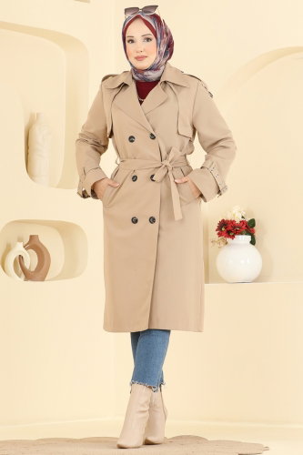 G.M.F. - Trenchcoat 073GMF1212 Stone