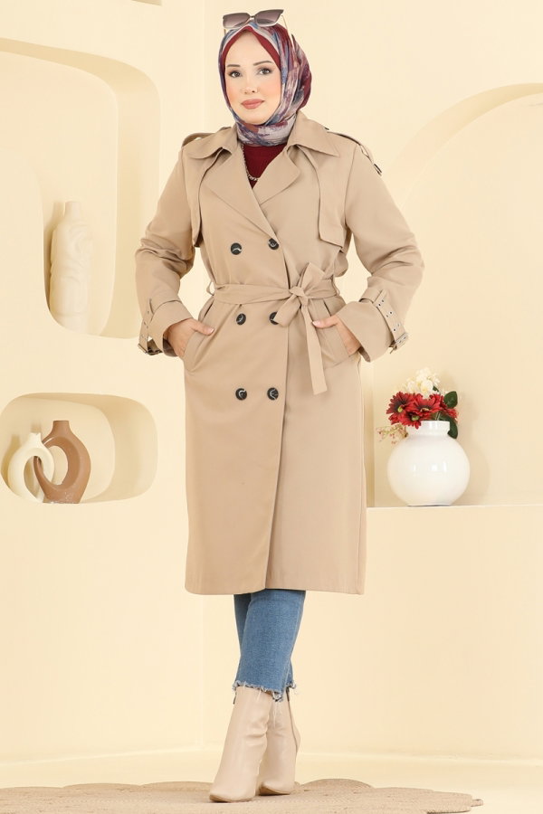 Modaselvim Trenchcoat Trenchcoat 073GMF1212 Stone