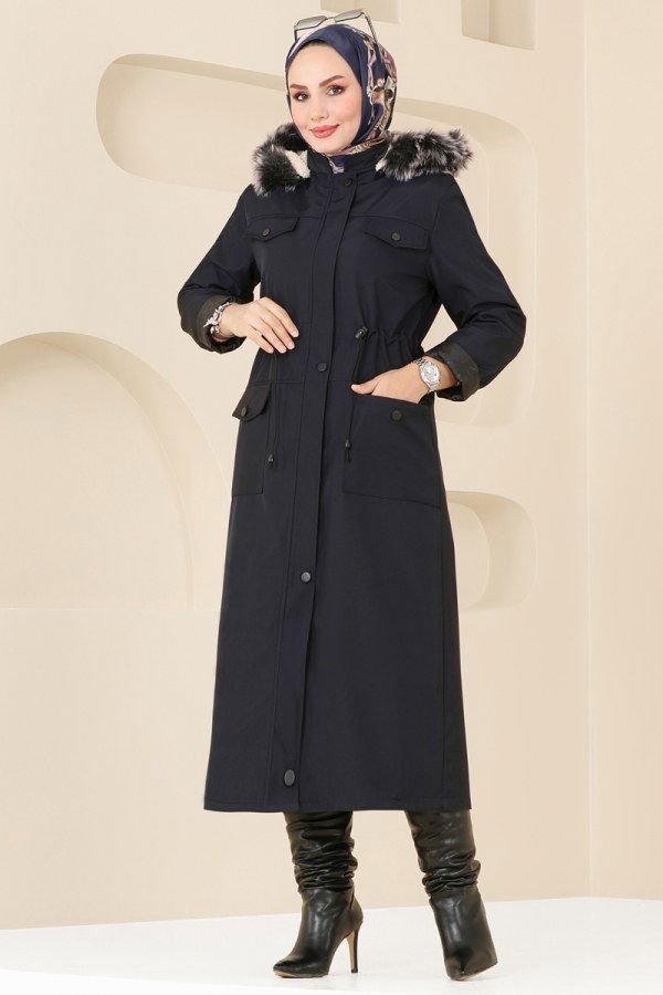 Trenchcoat 0818MSA980 Navy Blue - 2