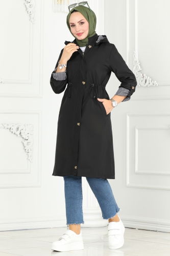 M.S.A. - Trenchcoat 1001MSA980 Black