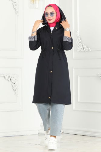 moda selvim TRENCHCOAT 1001MSA980 Navy Blue - Thumbnail