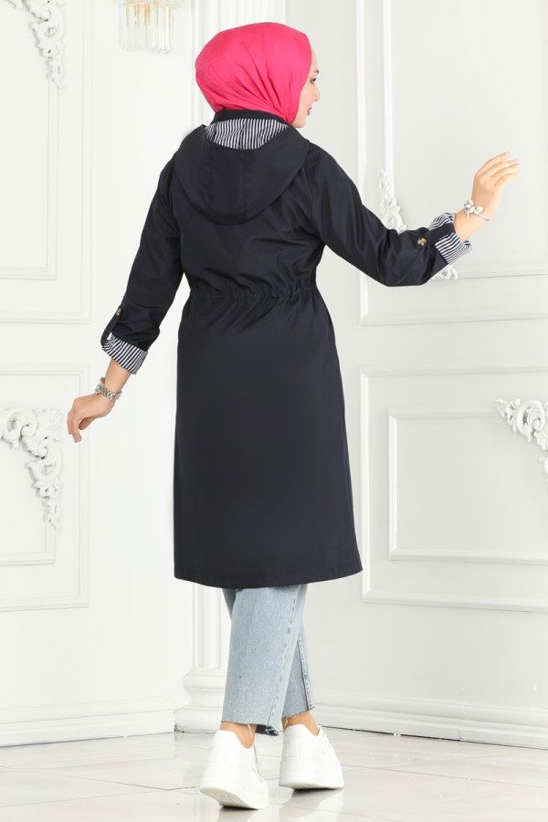 Trenchcoat 1001MSA980 Navy Blue - 5