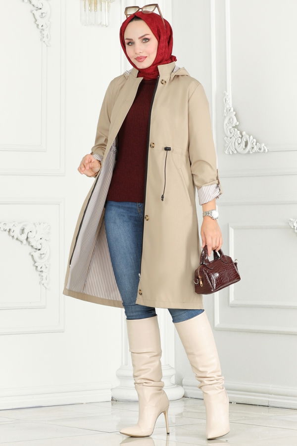 Modaselvim Trenchcoat Trenchcoat 1001MSA980 Stone