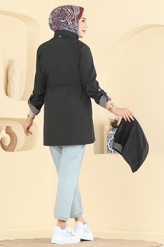 moda selvim ترانشكوت أسود 1002MSA980 - Thumbnail